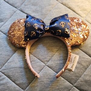 Nautical Sequin Ears Headband with Bow